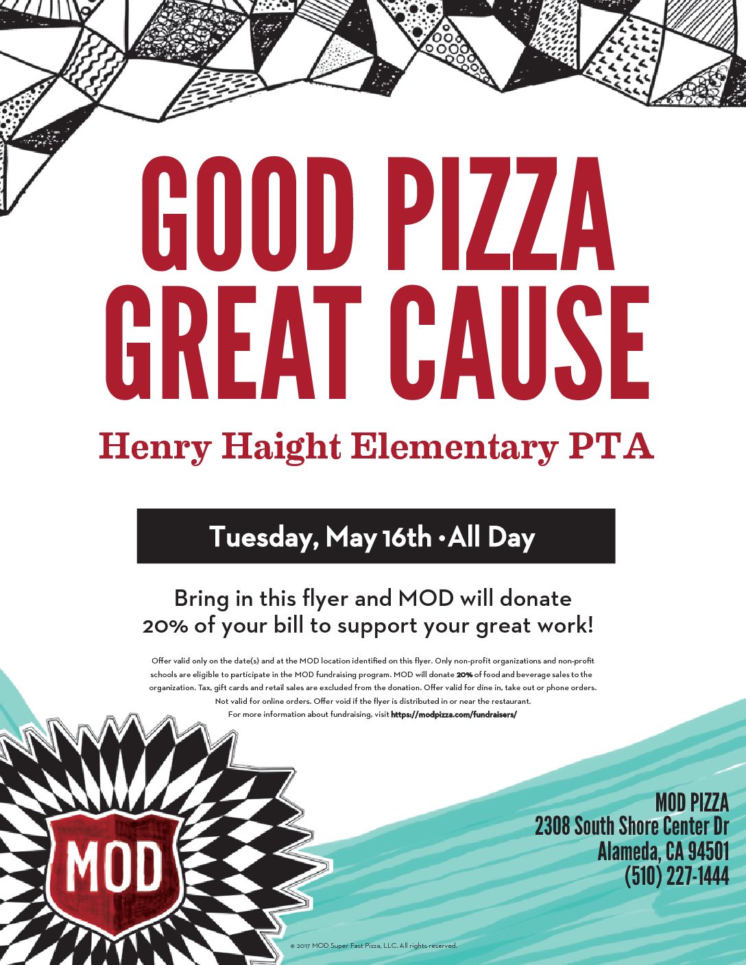 Dine & Donate at MOD Pizza! - Henry Haight PTA